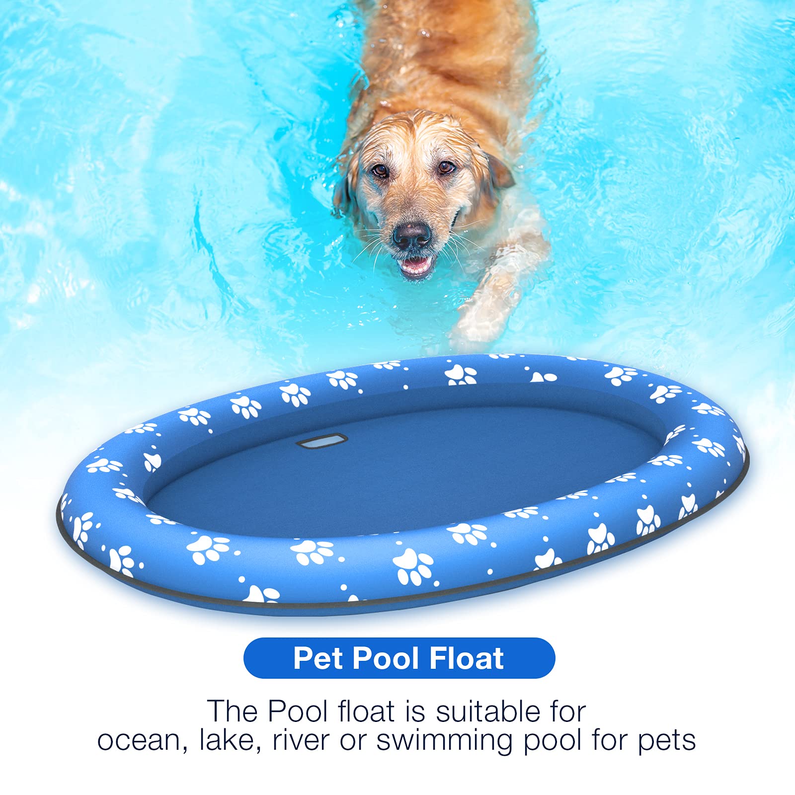 Pet Soft dog float raft inflatable and portable for easy travel