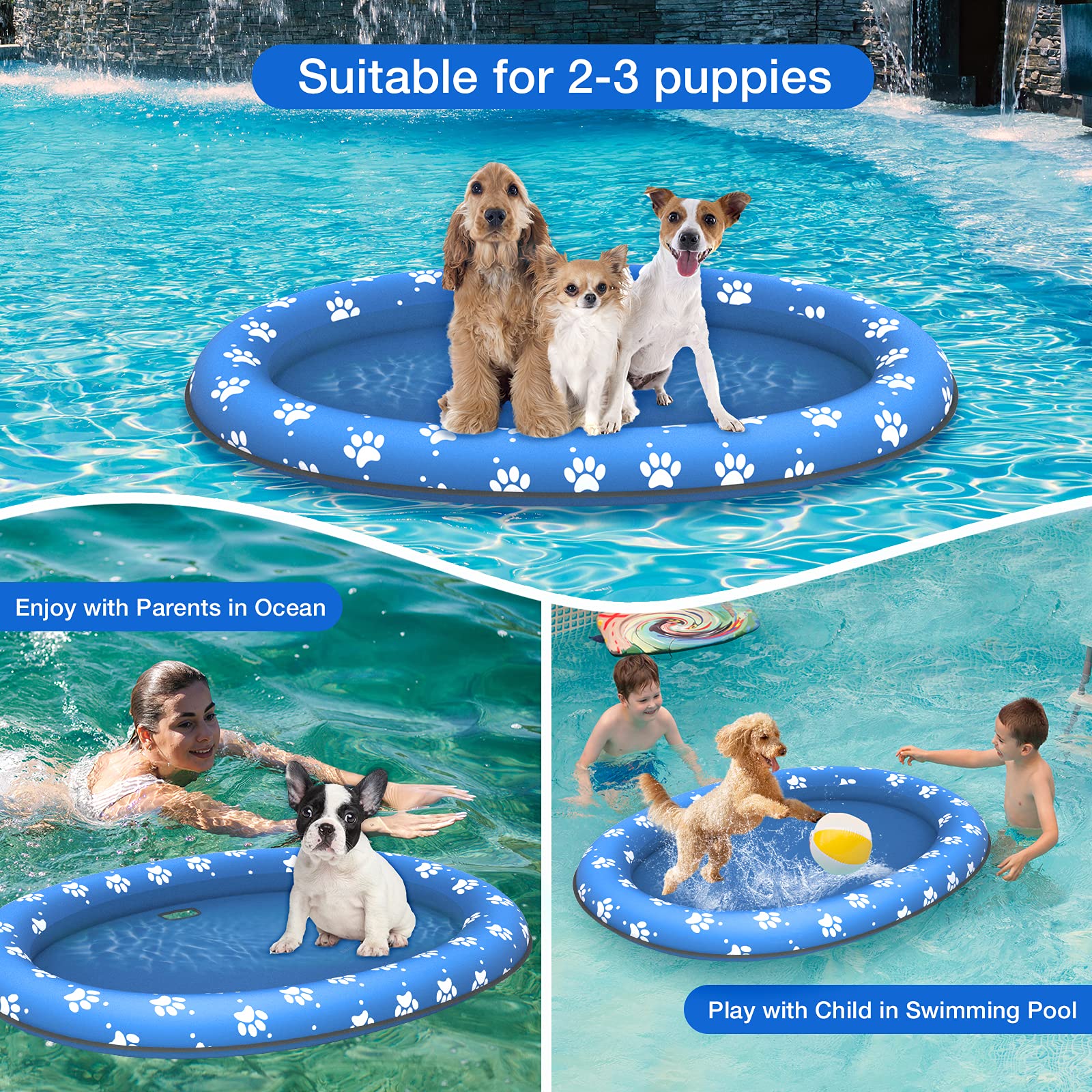 Pet Soft dog float raft ideal for pool or lake summer adventures