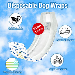 Pet Soft blue-pattern diaper demonstrates discreet daily protection.