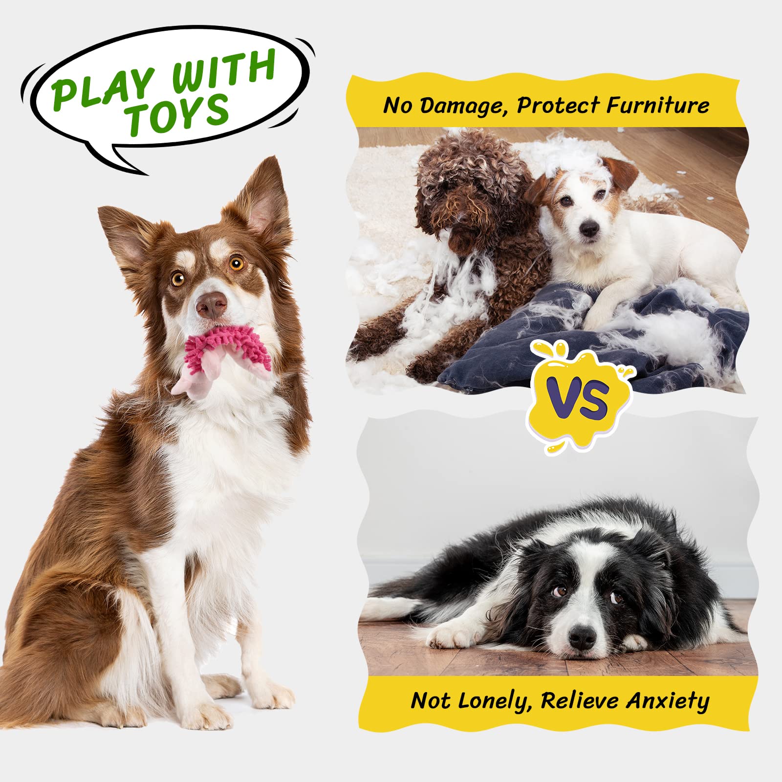 Pet Soft no-stuffing dog toy keeps play clean and mess-free