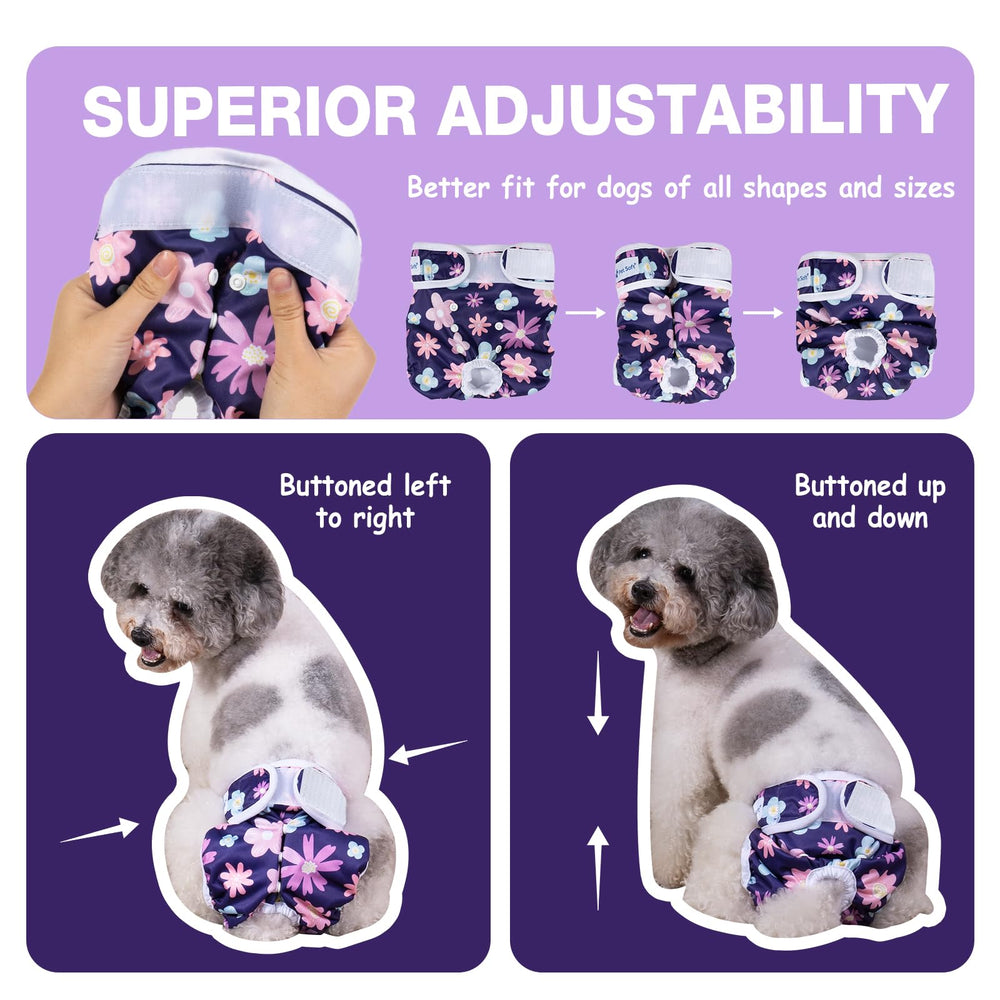 Pet Soft Washable Female Diapers leak-proof fit reduces furniture accidents during play