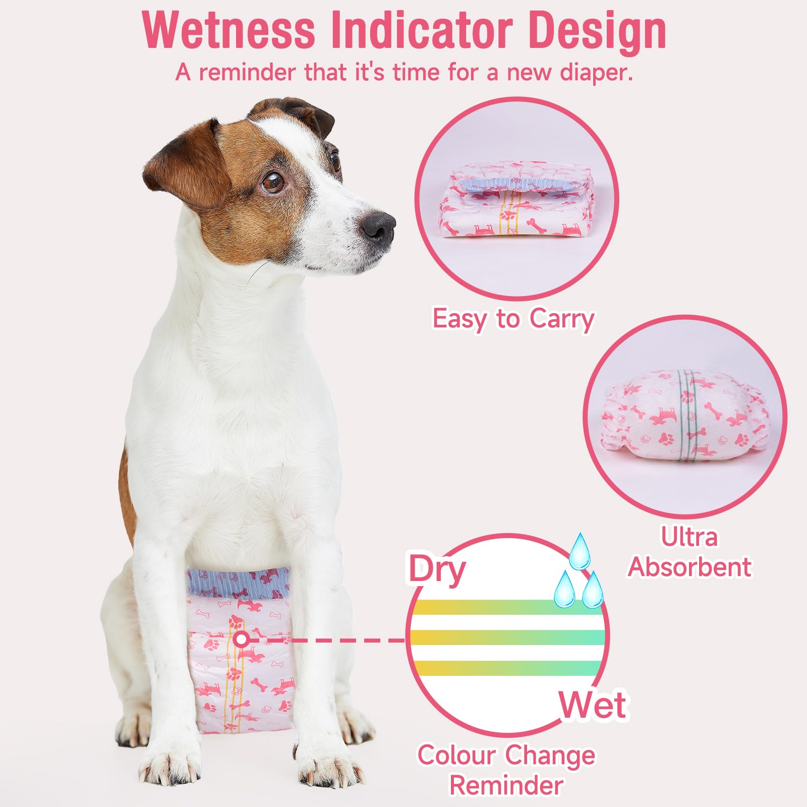 Pet Soft wetness indicator layer signals when a change is needed.