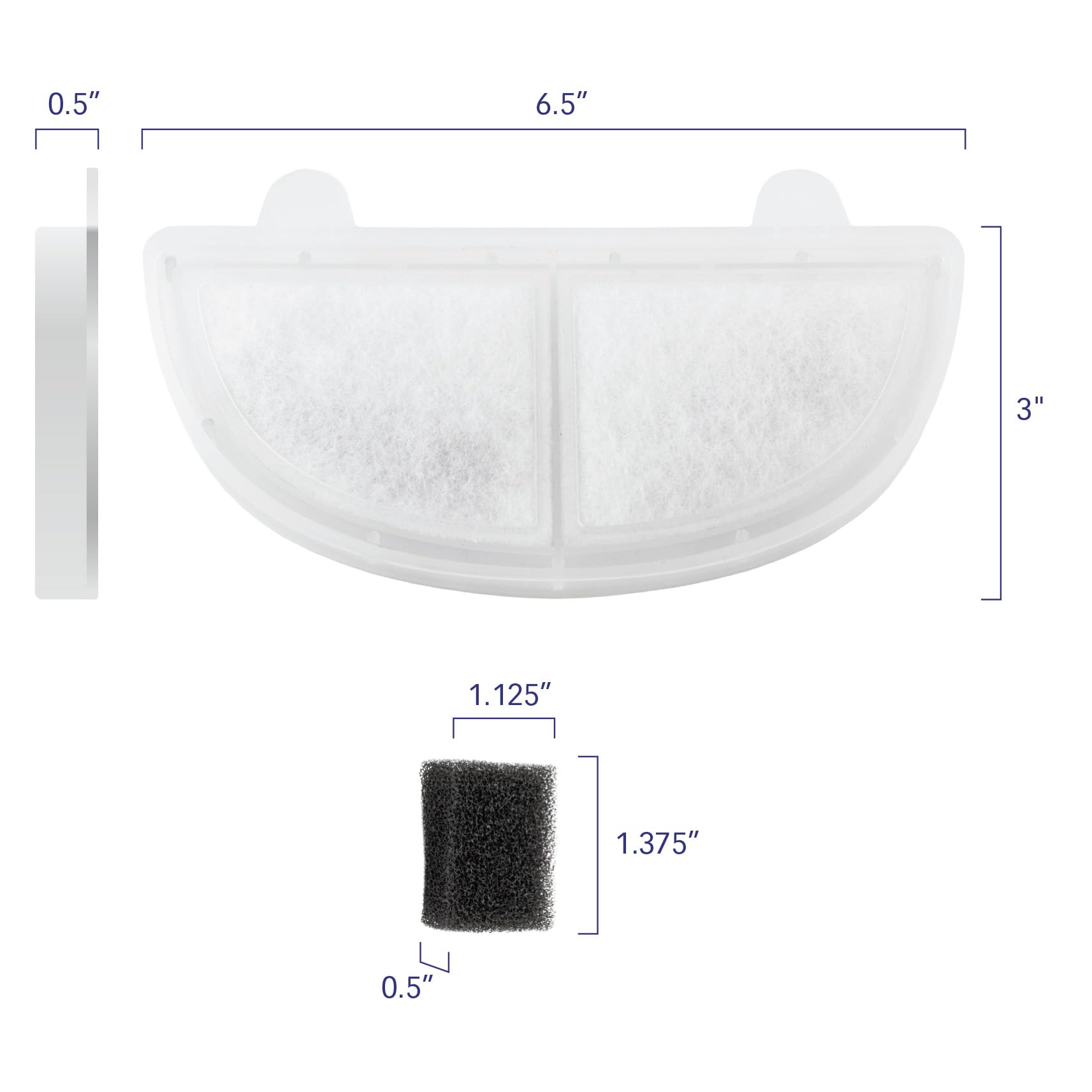 PET STANDARD 6.5 inch replacement filter shown for WF20/CF20 compatibility