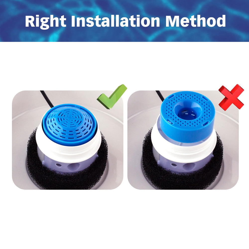 Replacement filters and sponges pack ensures ongoing fountain maintenance.