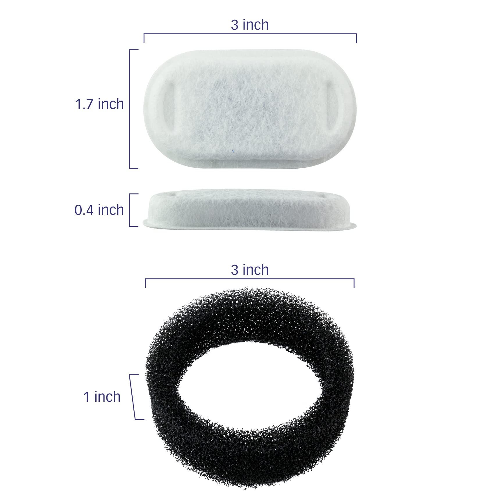 PET STANDARD PLWF003 filter A installed in a stainless steel fountain