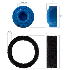 PET STANDARD 4-pack pre-filter sponge reduces debris for cleaner fountain water.