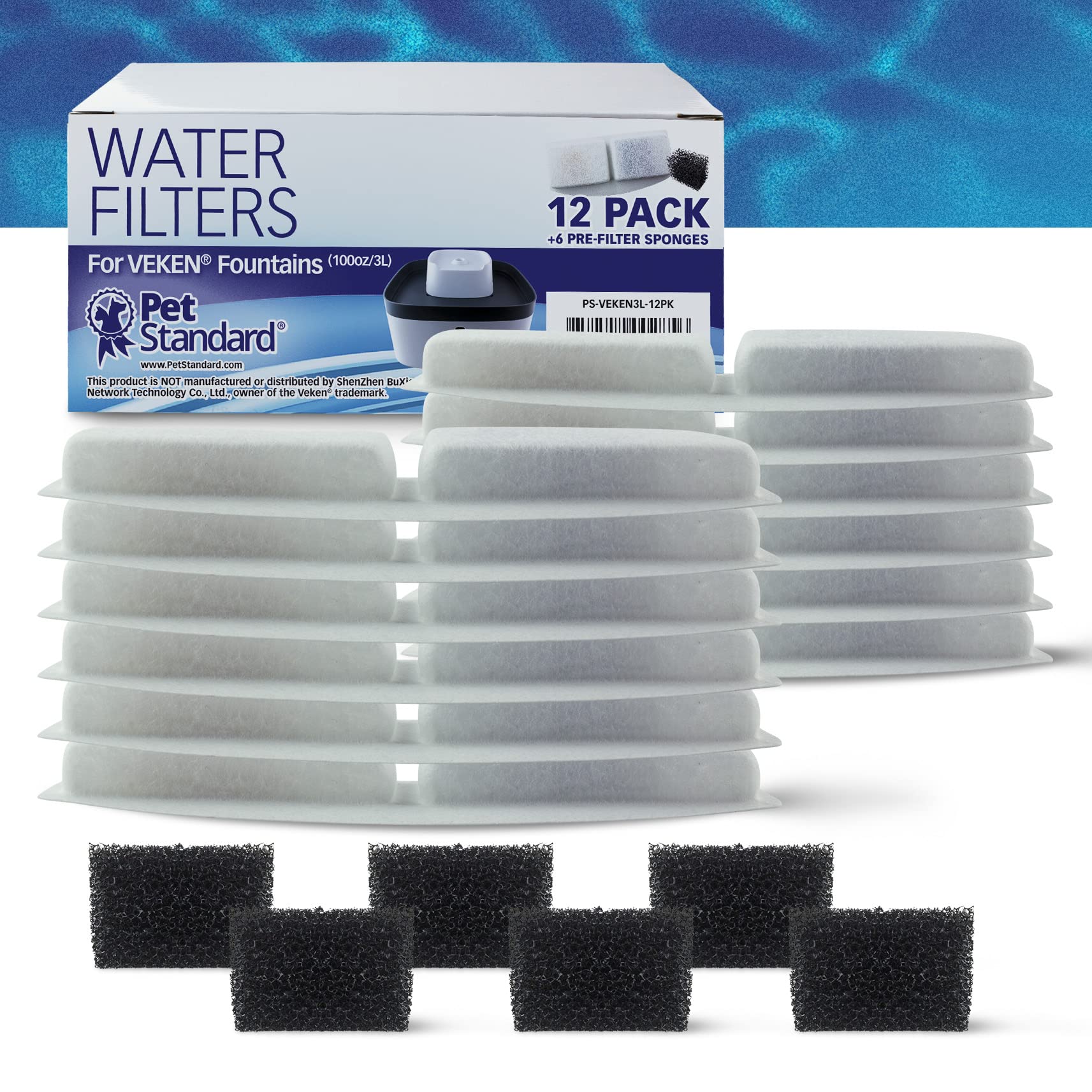 PET STANDARD pre-filter sponges pack helps keep debris out and extend fountain life.