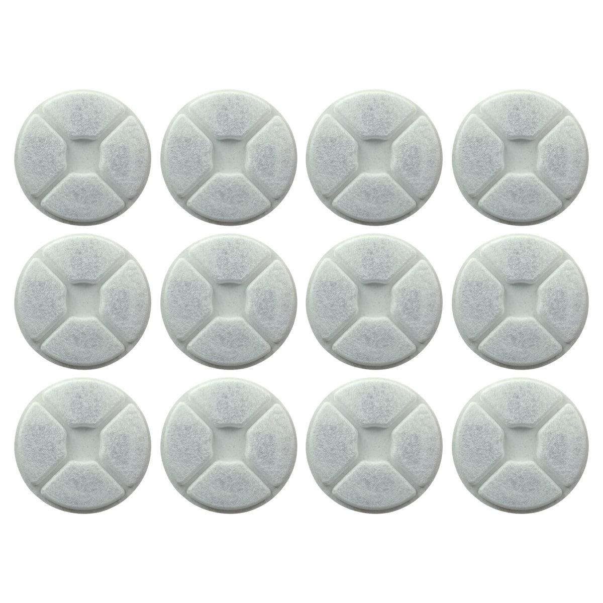 PET STANDARD replacement filter for Get Fresh Whirlpool fountain, 12-pack ready for installation.