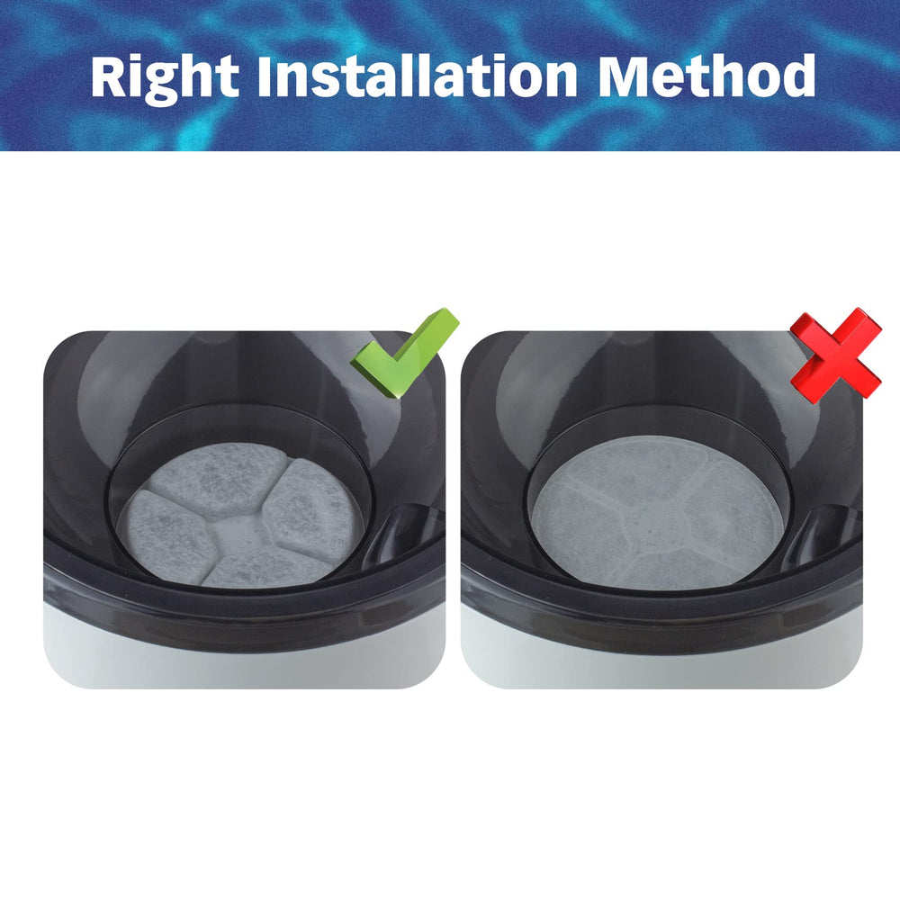 PET STANDARD soaking and rinsing before use reduces carbon dust in water.