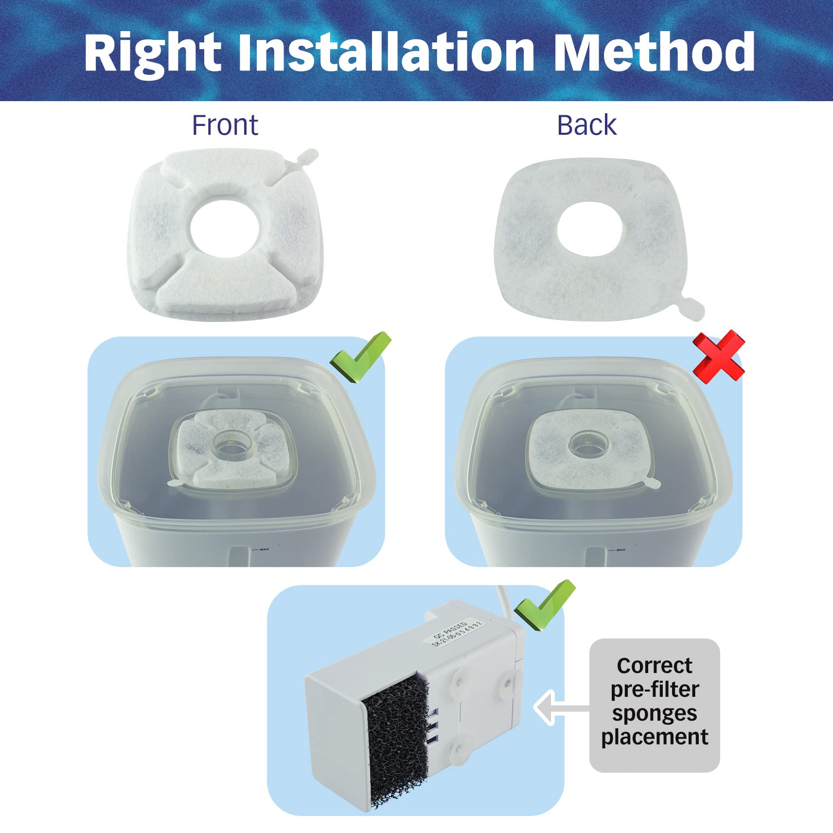 PET STANDARD water filters improve taste and odor for pets' drinking water.