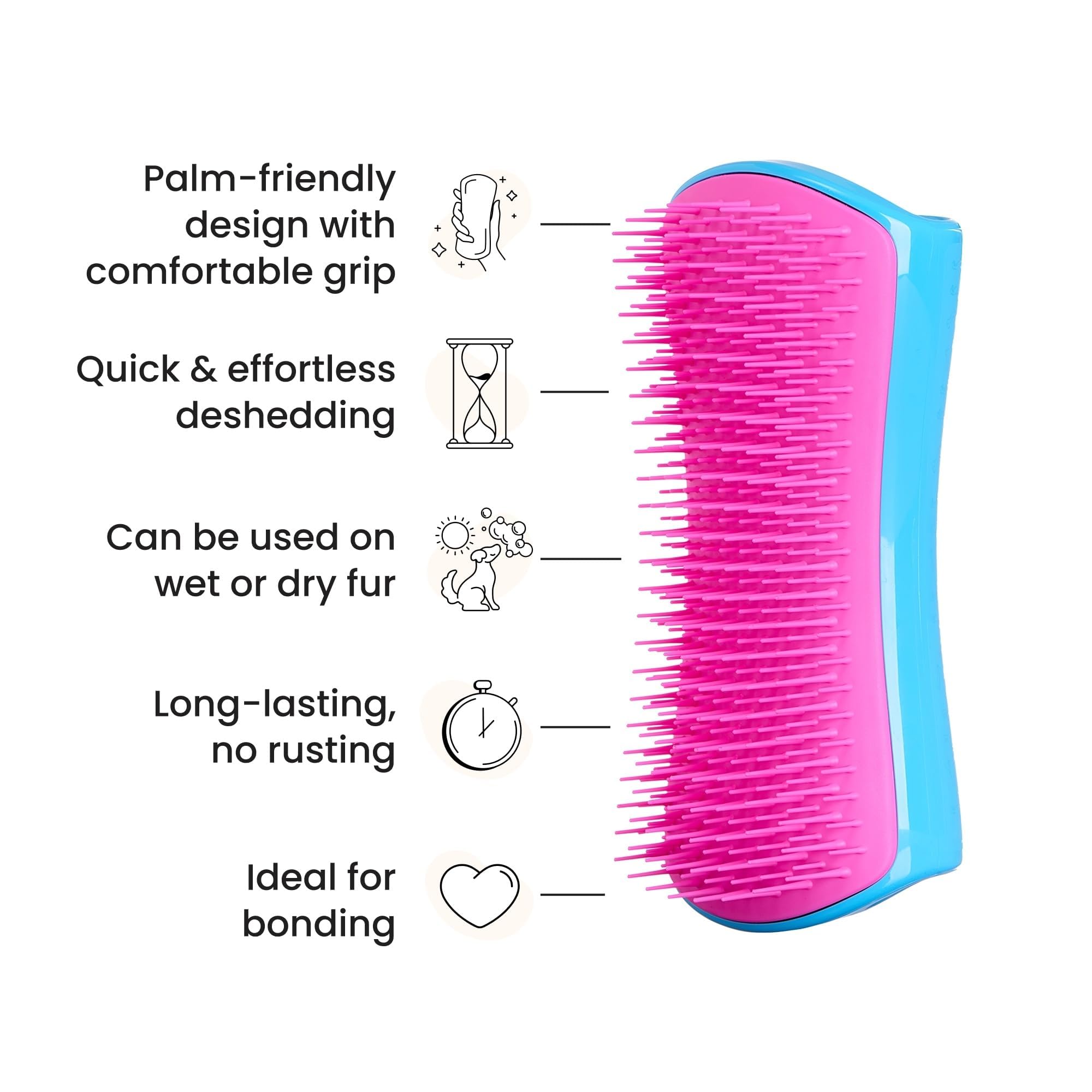 Pet Teezer ergonomic palm-friendly design in hand