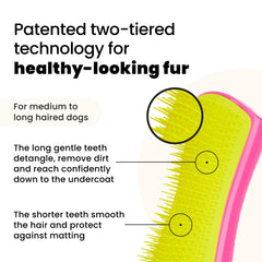 Pet Teezer detangling brush with ergonomic handle for comfortable grooming