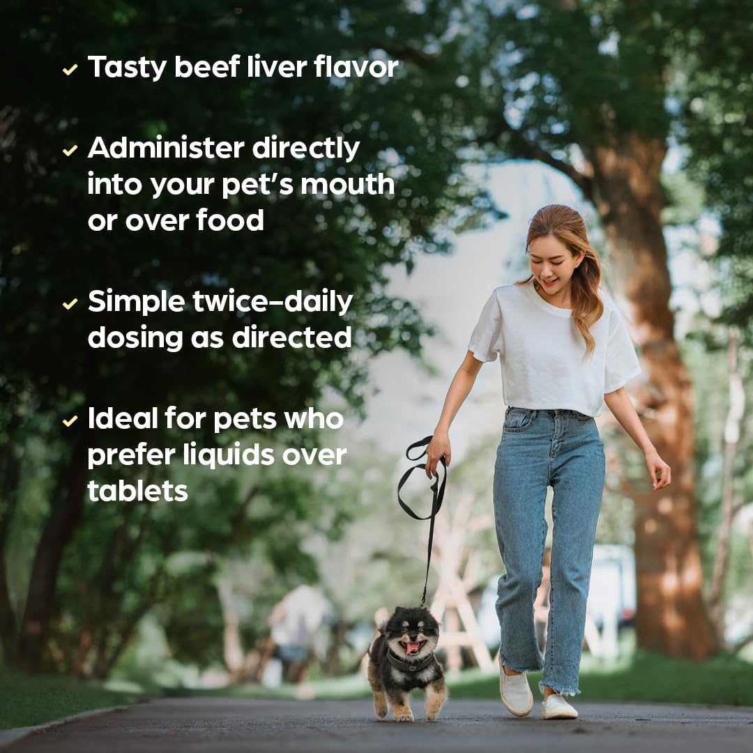 Beef liver flavor helps pets enjoy Pet-Tinic during meals.