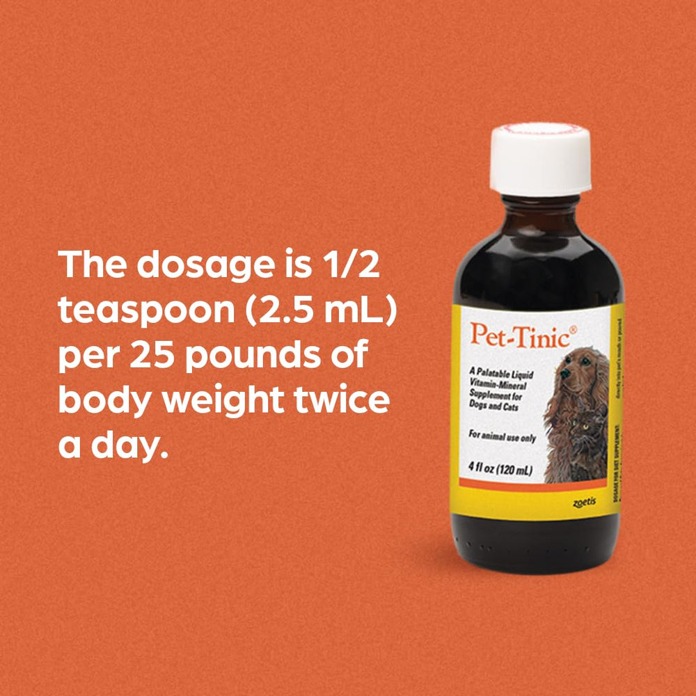 Daily Pet-Tinic dose routine supports consistent supplementation for pets.