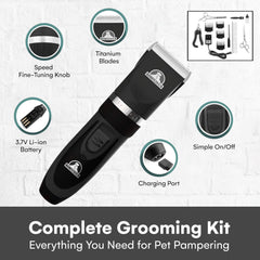 Pet Union Cordless Low Noise Dog Clippers reduce stress during grooming