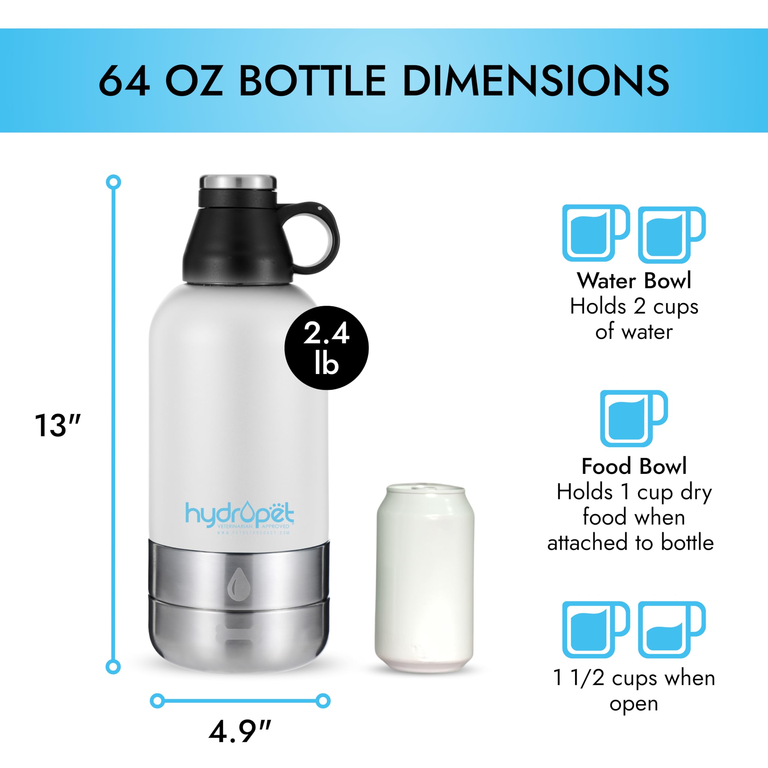 Pet Vet Hydropet travel-ready bottle for hikes and parks