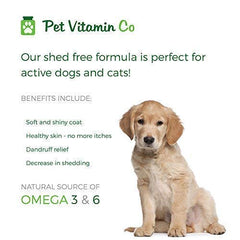 Pet Vitamin Co krill oil soft chews packaging highlighting skin support