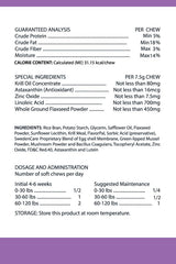 Pet Vitamin Co USA-made label on dog chew box for confidence