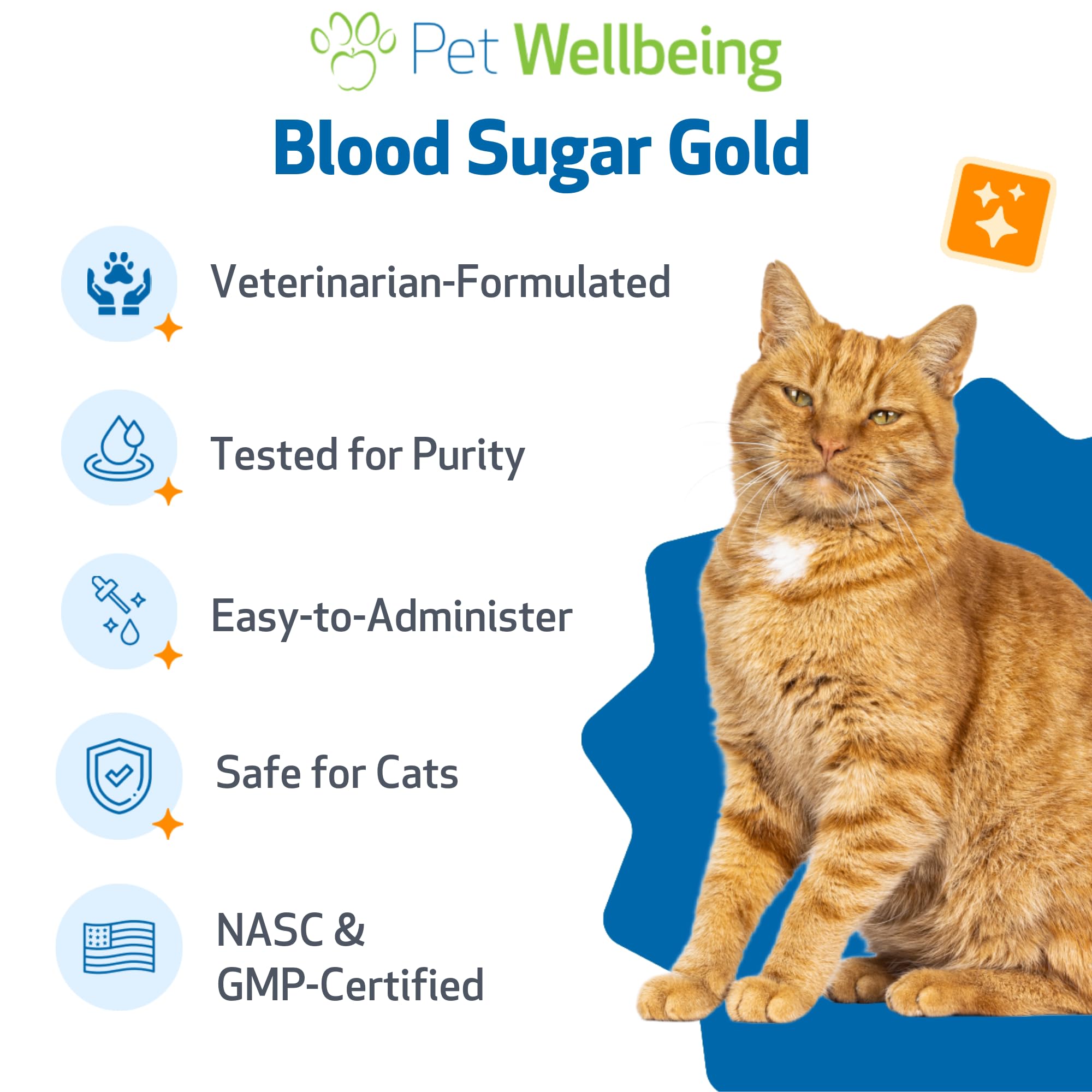 Close-up of ingredient label highlighting cat health support