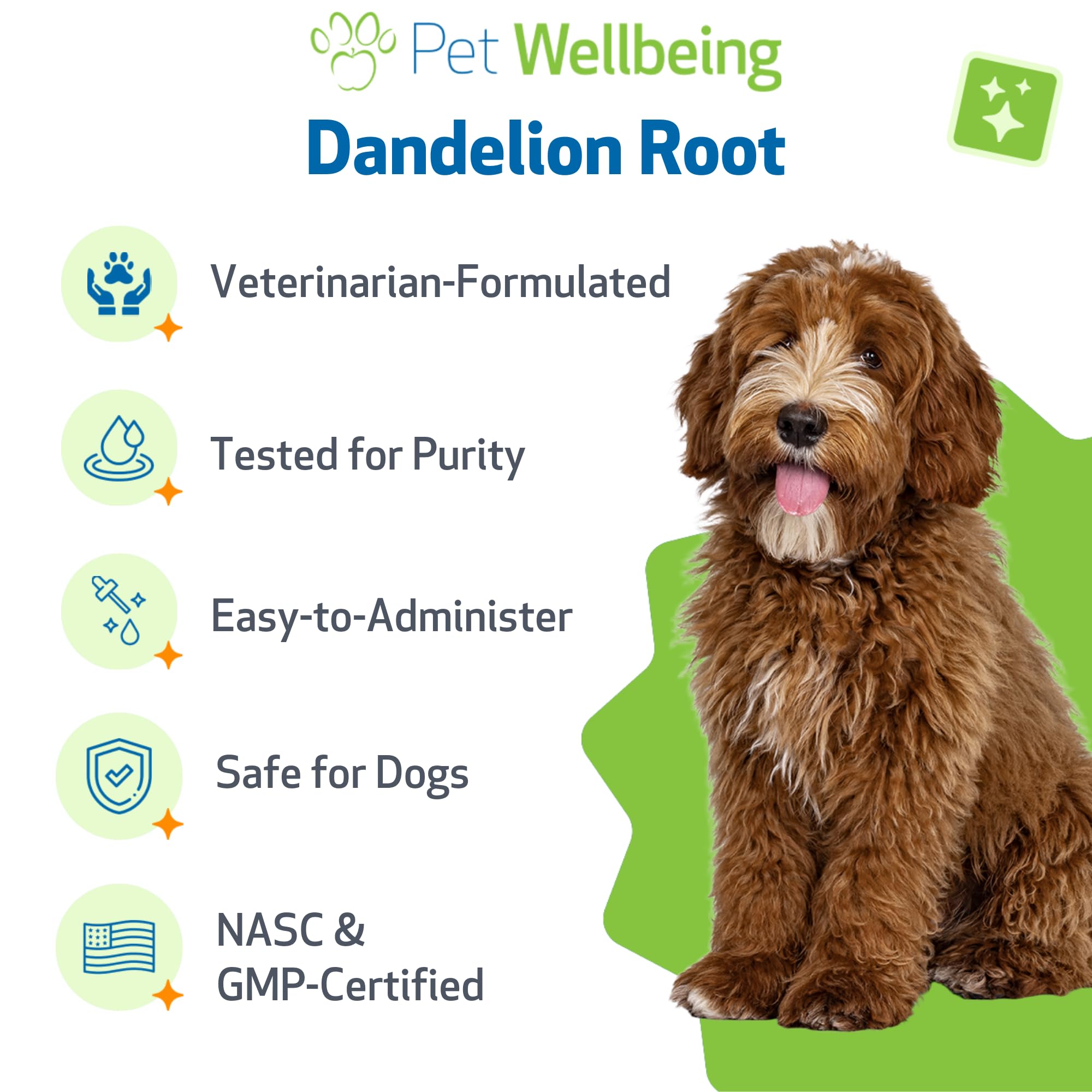 Pet Wellbeing Dandelion Root promotes heart health and circulation.
