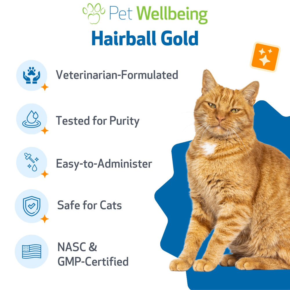 Hairball Gold packaging displayed on shelf for shopping.