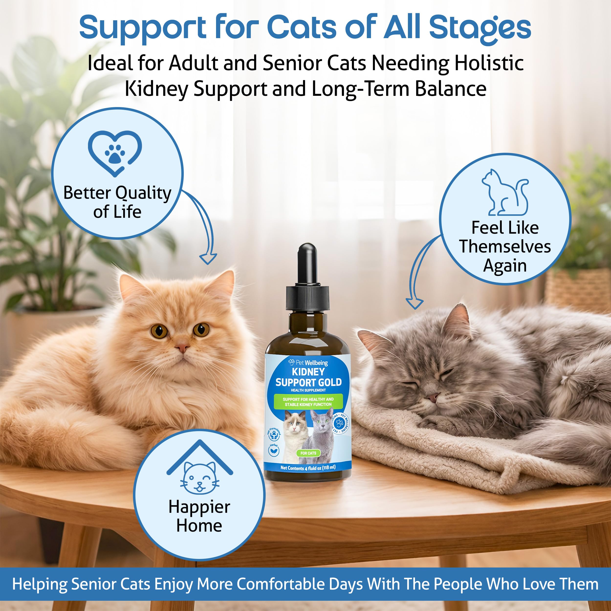 Pet Wellbeing Kidney Support Gold daily use supports routine wellness.
