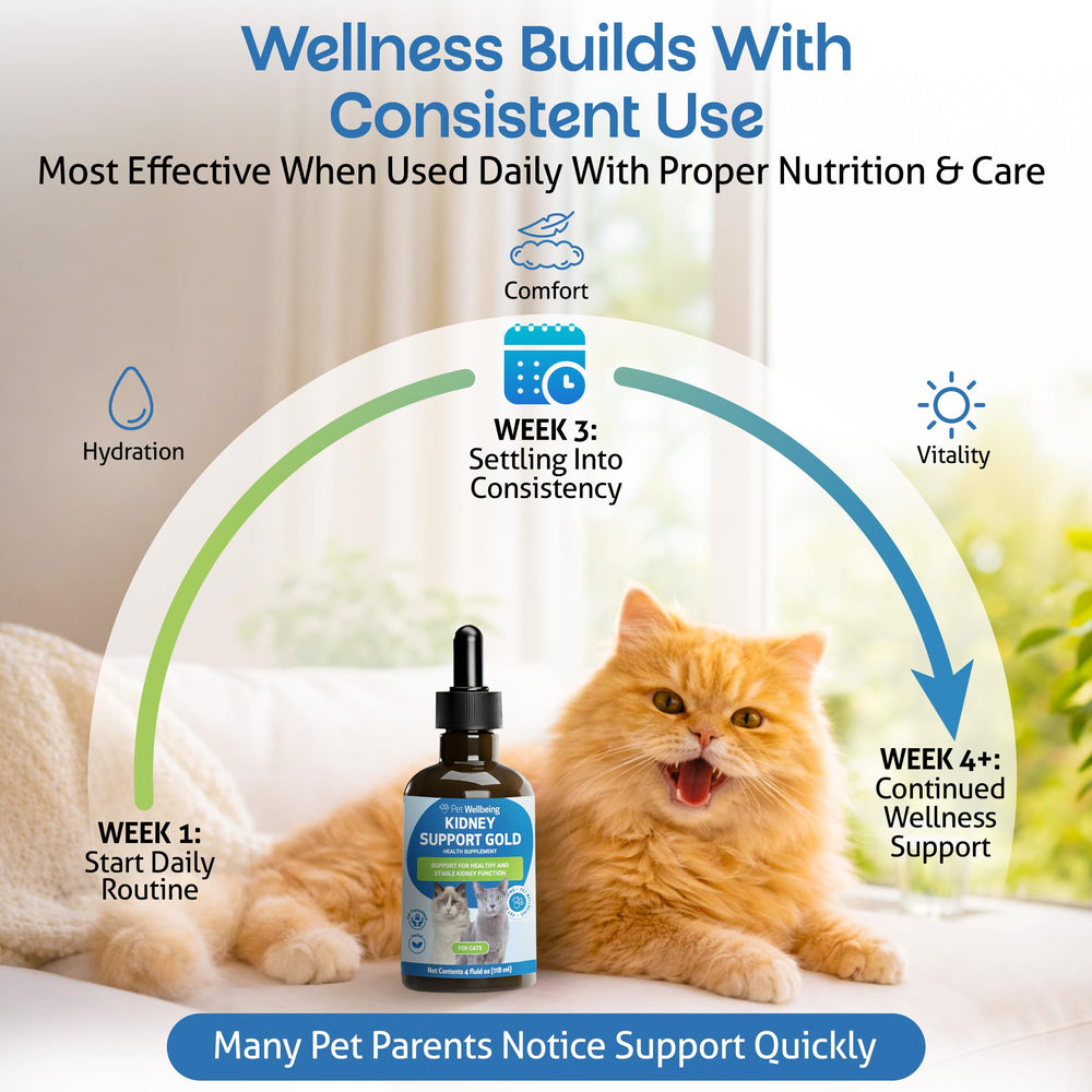 Pet Wellbeing Kidney Support Gold herbs for gentle kidney wellness.