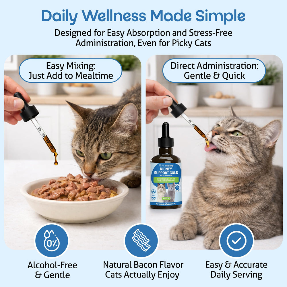 Pet Wellbeing Kidney Support Gold NASC badge signaling quality.