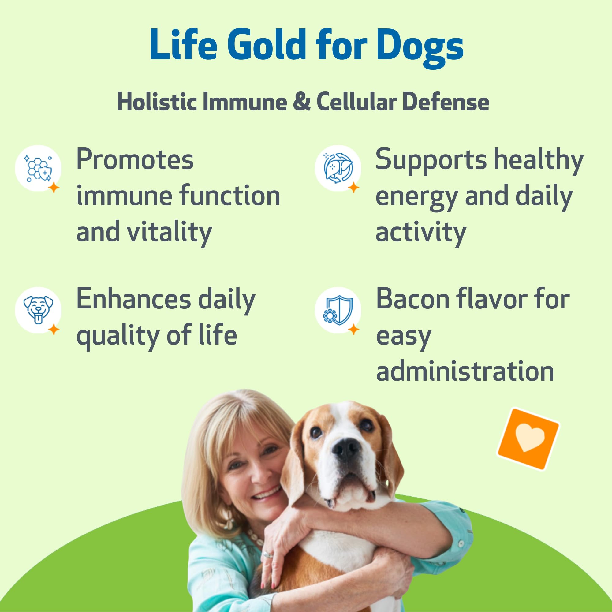 Pet Wellbeing Life Gold for Dogs being poured for easy daily dosing.