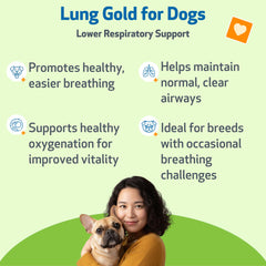 Pet Wellbeing Lung Gold liquid dog dosing supports breathing comfort