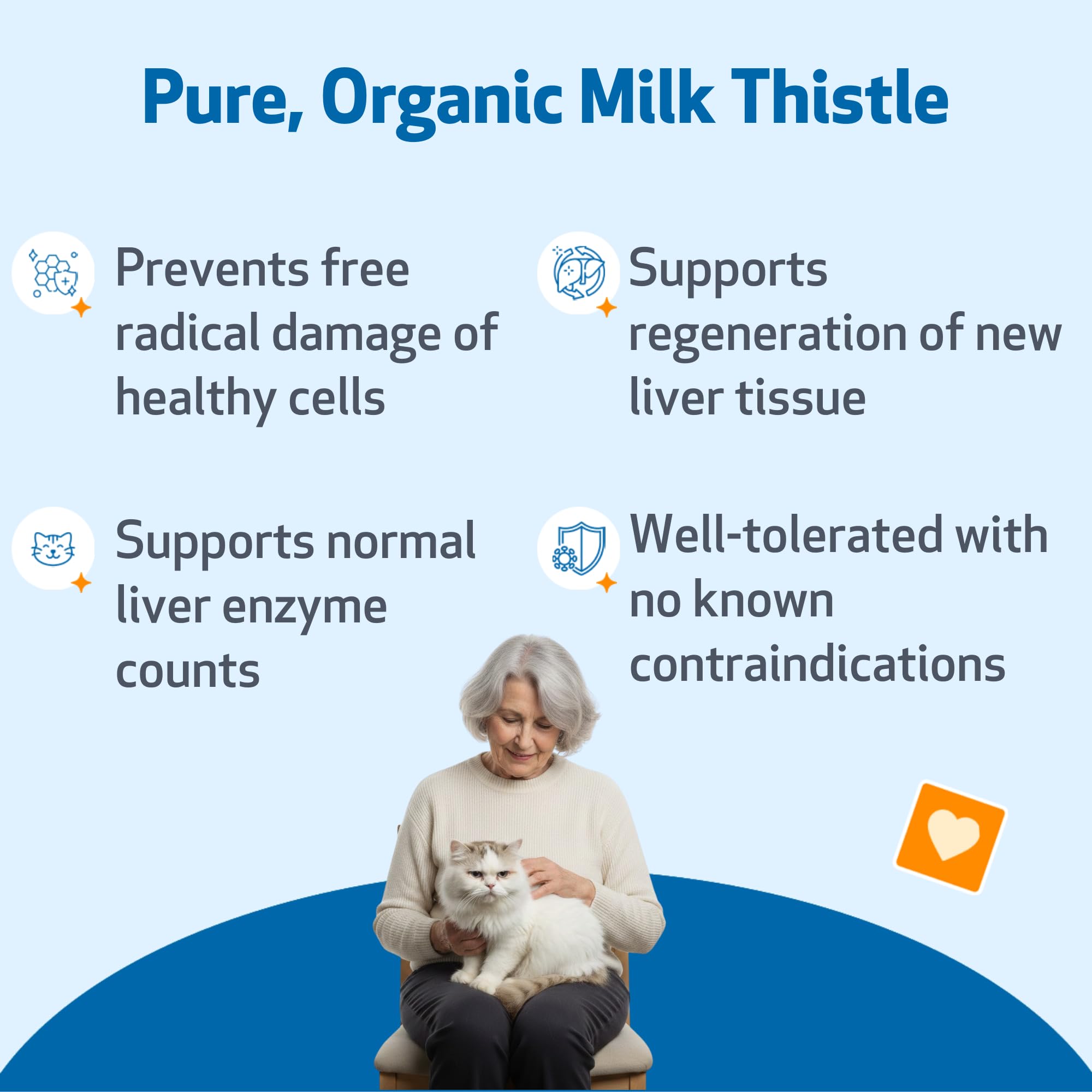 Pet Wellbeing Milk Thistle for Cats liquid being poured for easy daily dosing