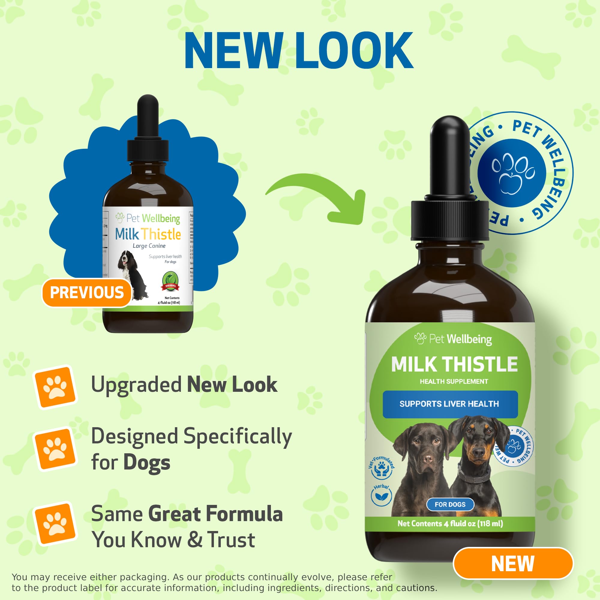 Pet Wellbeing Milk Thistle features organic milk thistle ingredient.