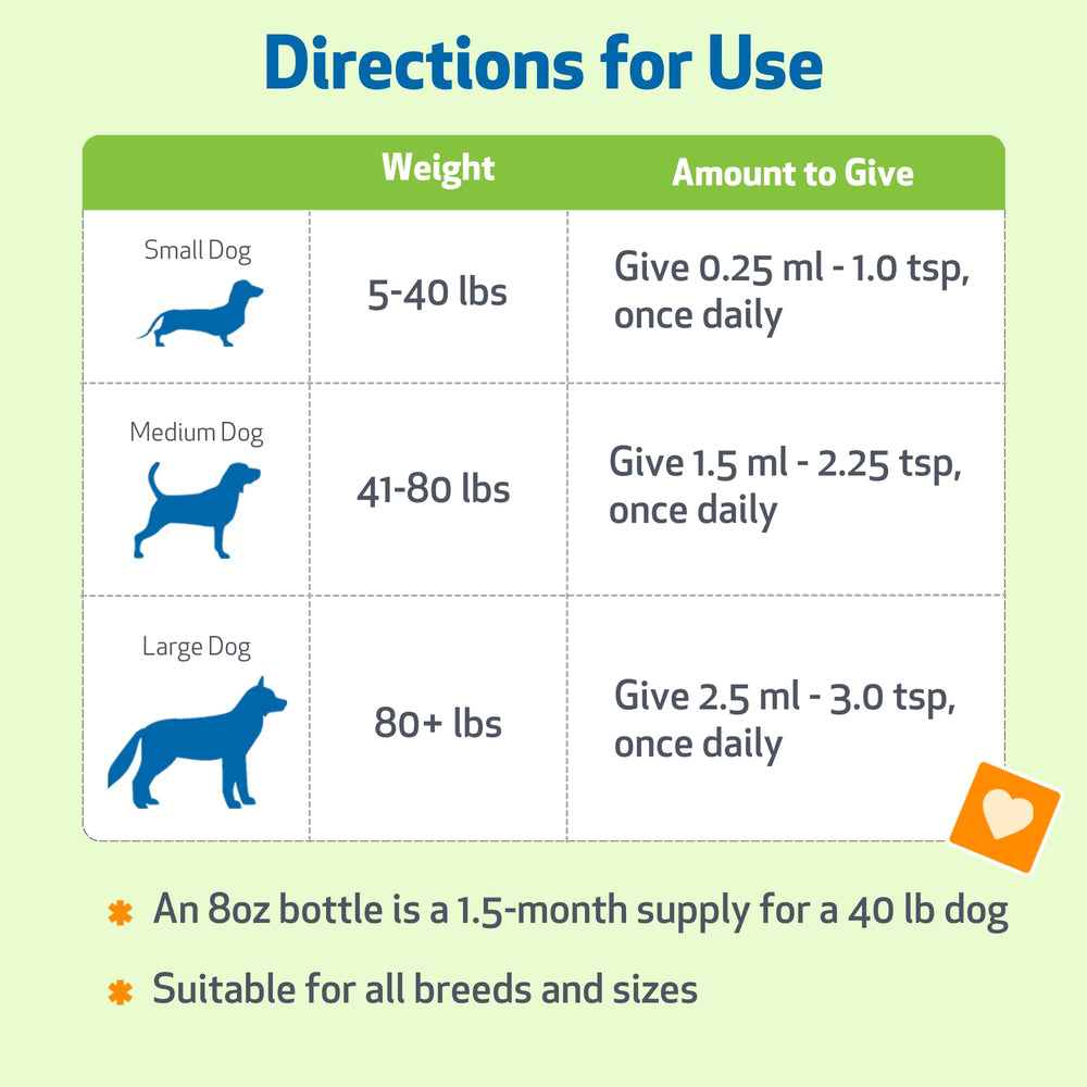 Pet Wellbeing Mushroom Immune Gold dog-serving setup demonstrates liquid supplement for daily use.