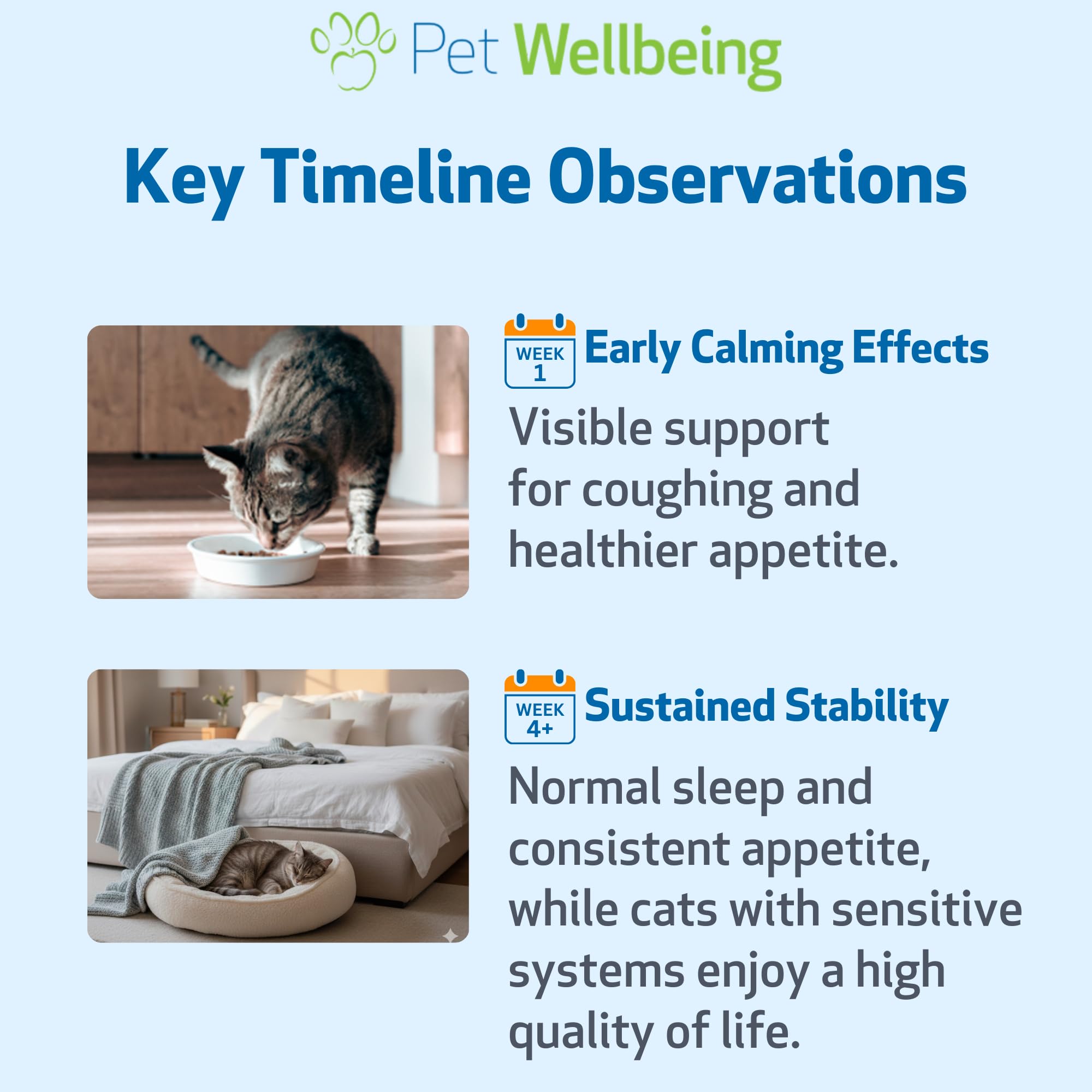 Pet Wellbeing Slippery Elm cat comfort shot highlights gentle mucilaginous action