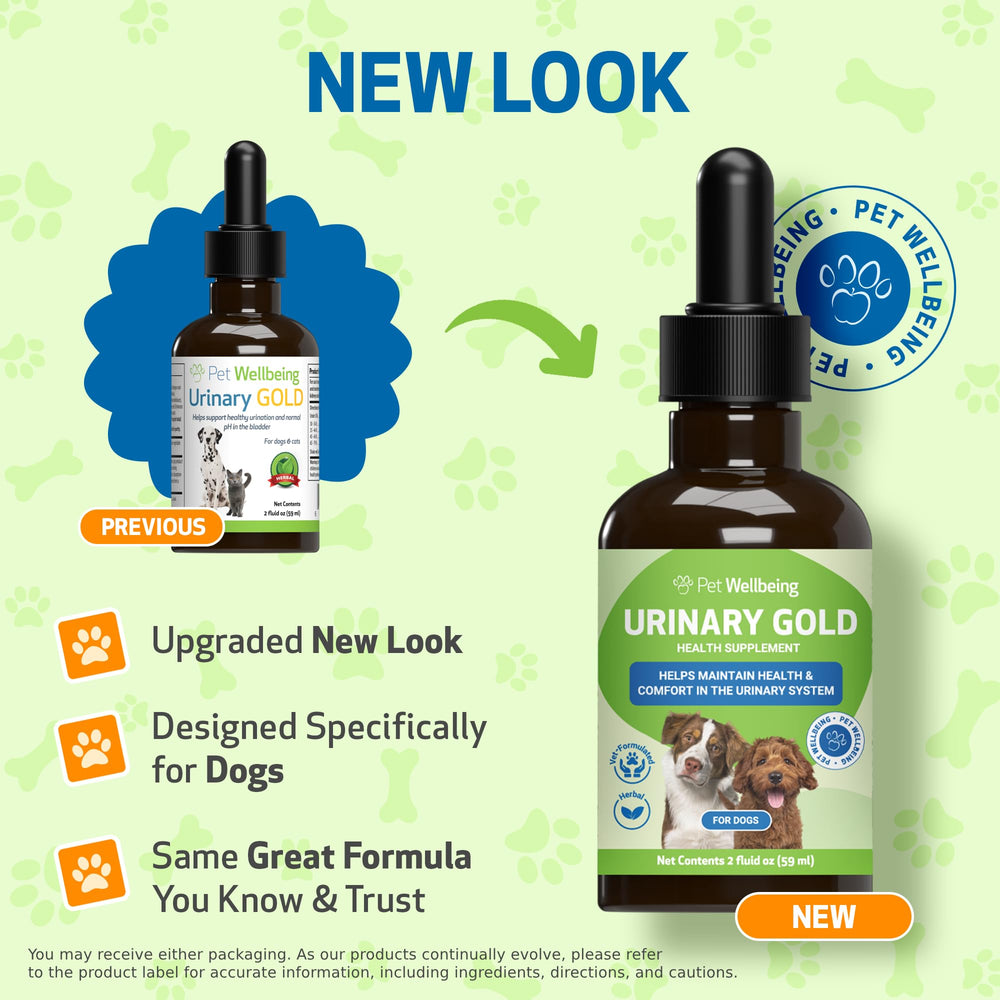 Pet Wellbeing Urinary Gold dropper for precise, gentle dosing.