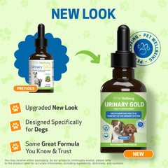 Pet Wellbeing Urinary Gold dropper for precise, gentle dosing.