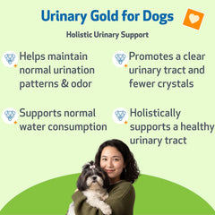 Pet Wellbeing Urinary Gold dropper enables easy at-home dosing for dogs