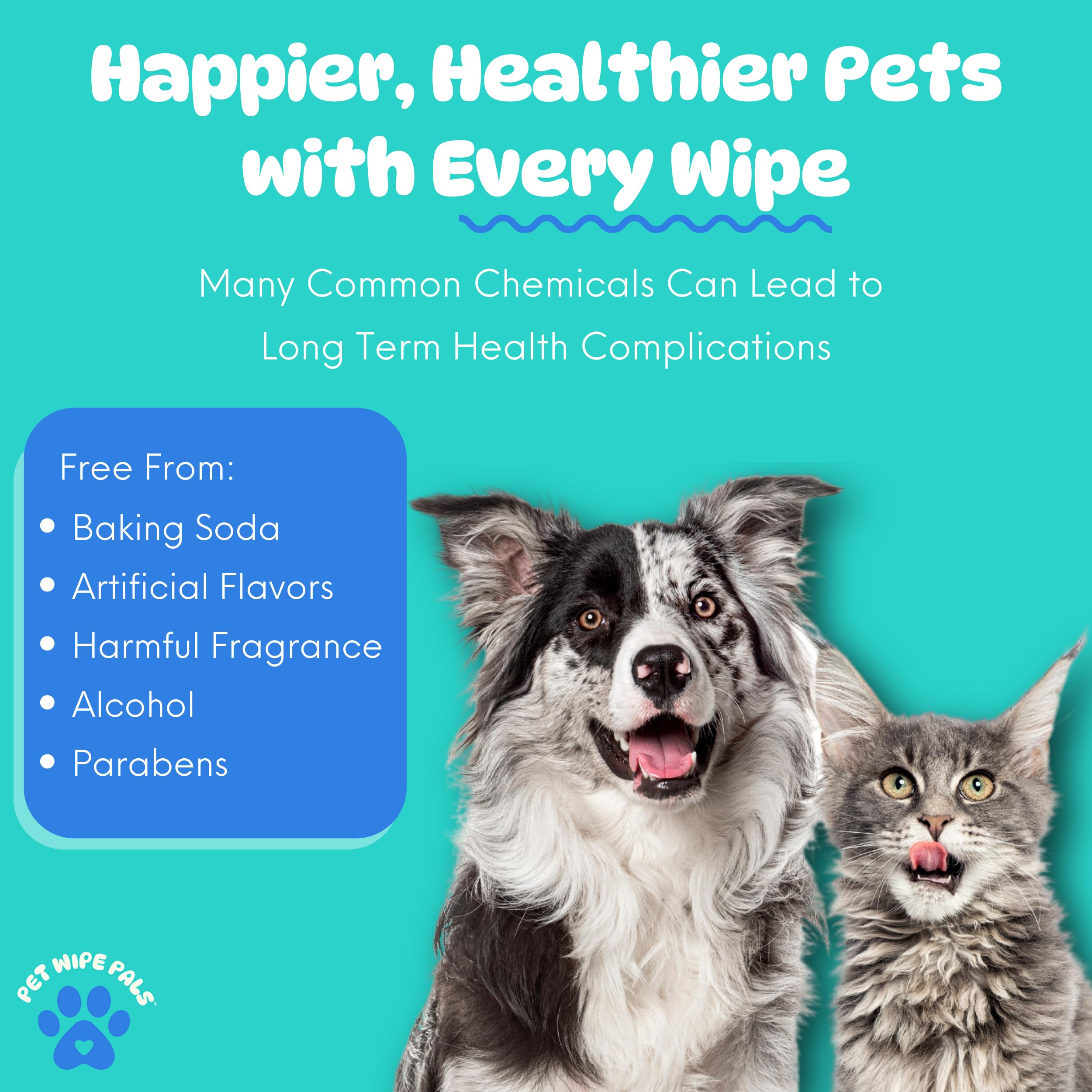 Pet Wipe Pals daily brushing suitable for dogs and cats.