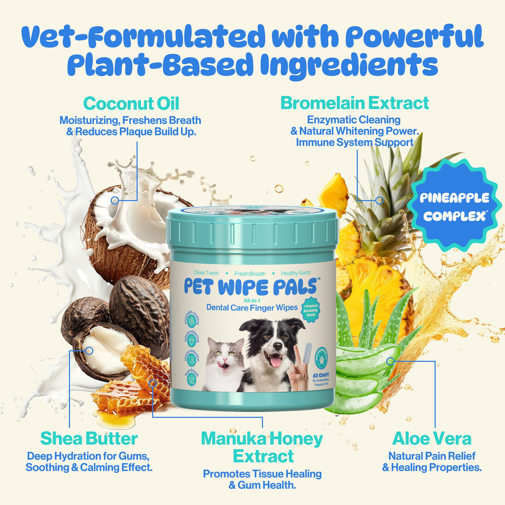 Pet Wipe Pals diamond-pattern scrub side for a polished finish.