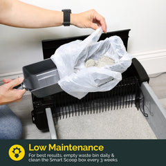 Pet Zone Angled Deflector and Raised Edge keep litter contained.