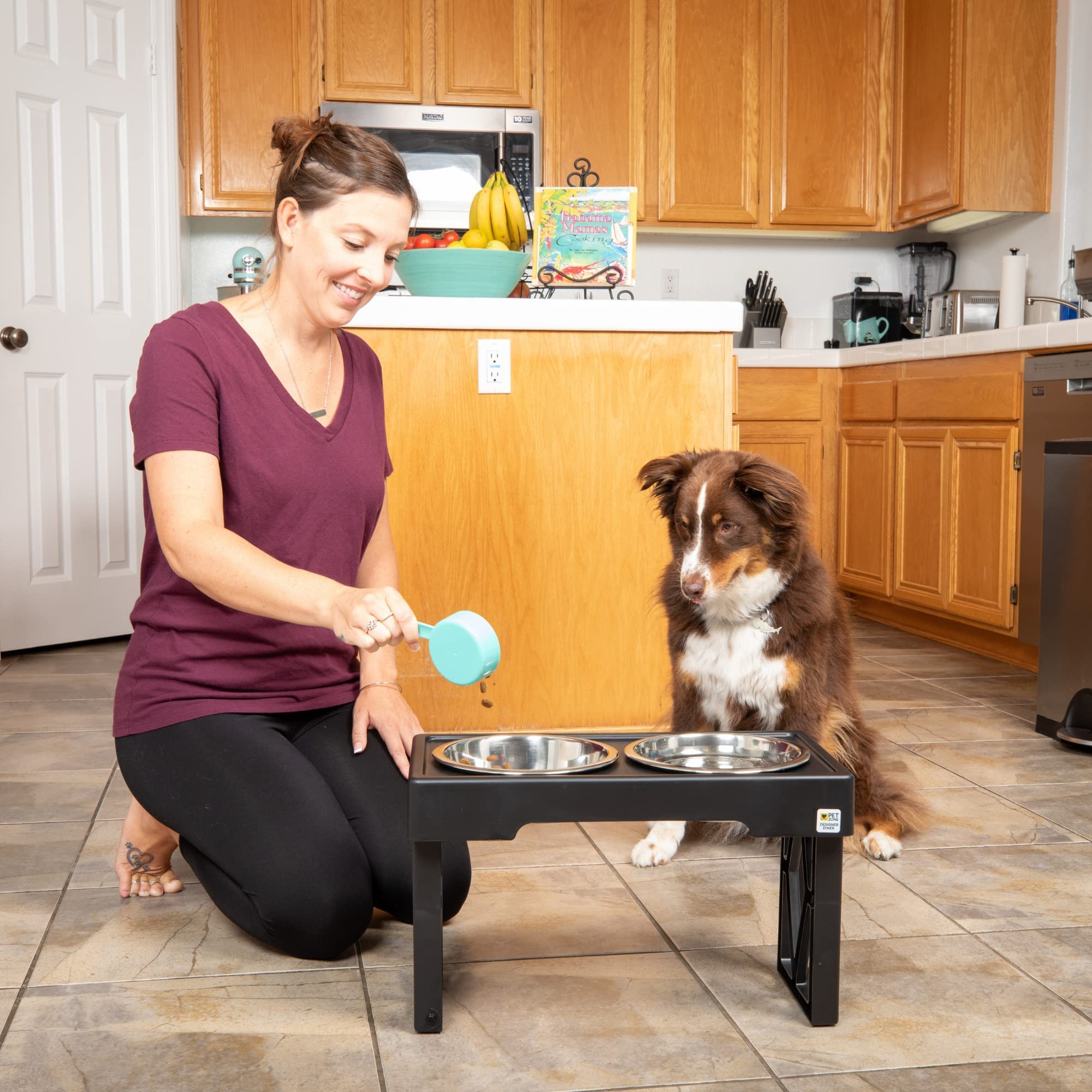 Pet Zone Designer Diner height 12 inches for large dogs.
