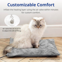 Petace outdoor heated cat bed cord-detail with steel-wrapped cord for outdoor safety
