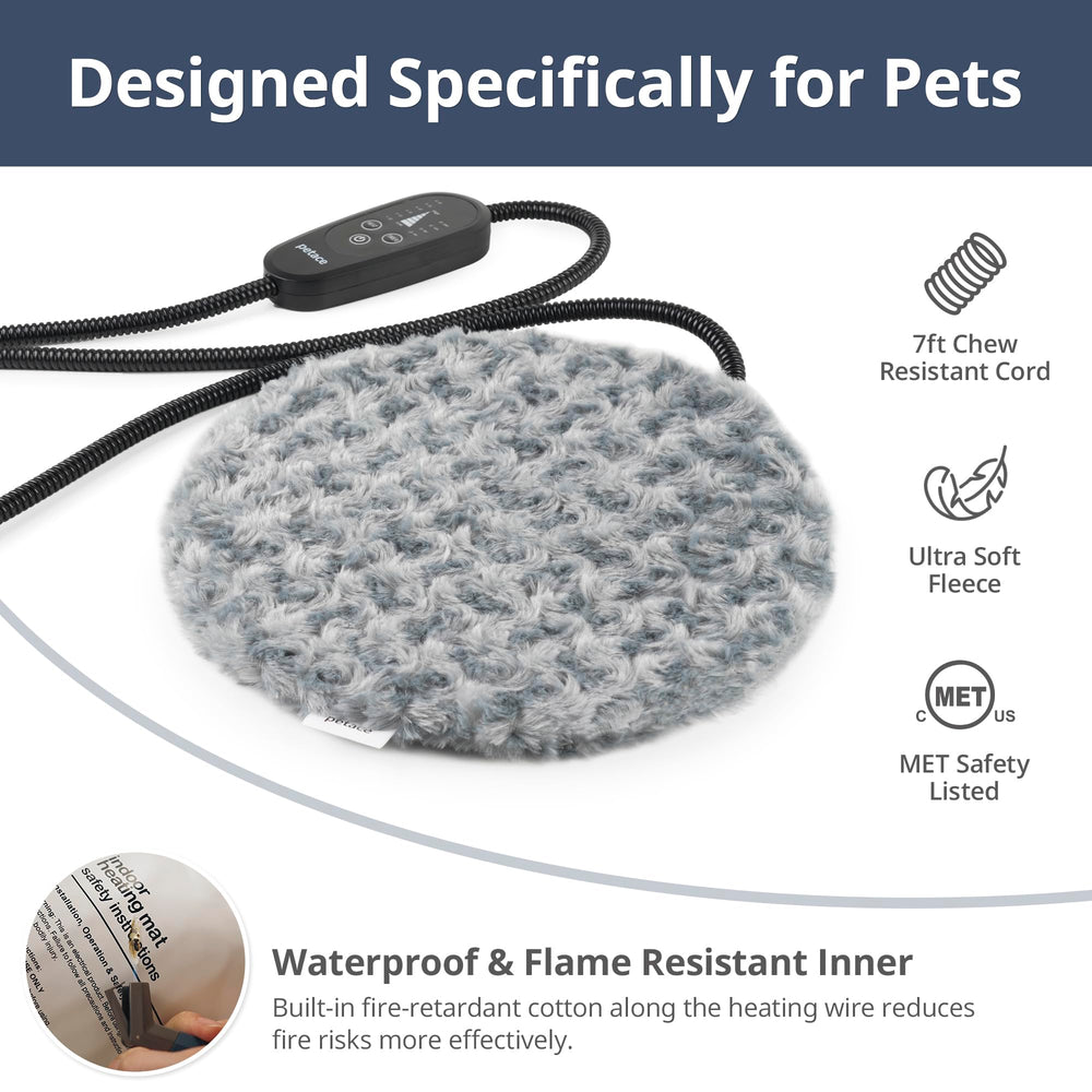 Petace round bed sized for small pets like kittens.