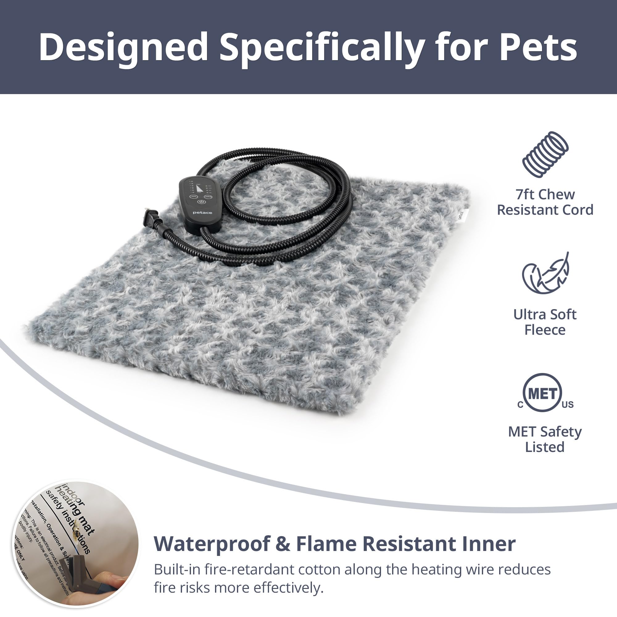 Petace timer control feature for adjustable warmth