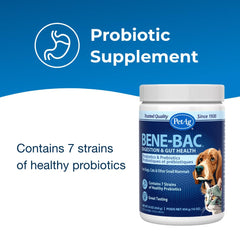 PetAg Bene-Bac for exotic and wildlife mammals helps during travel and weaning.