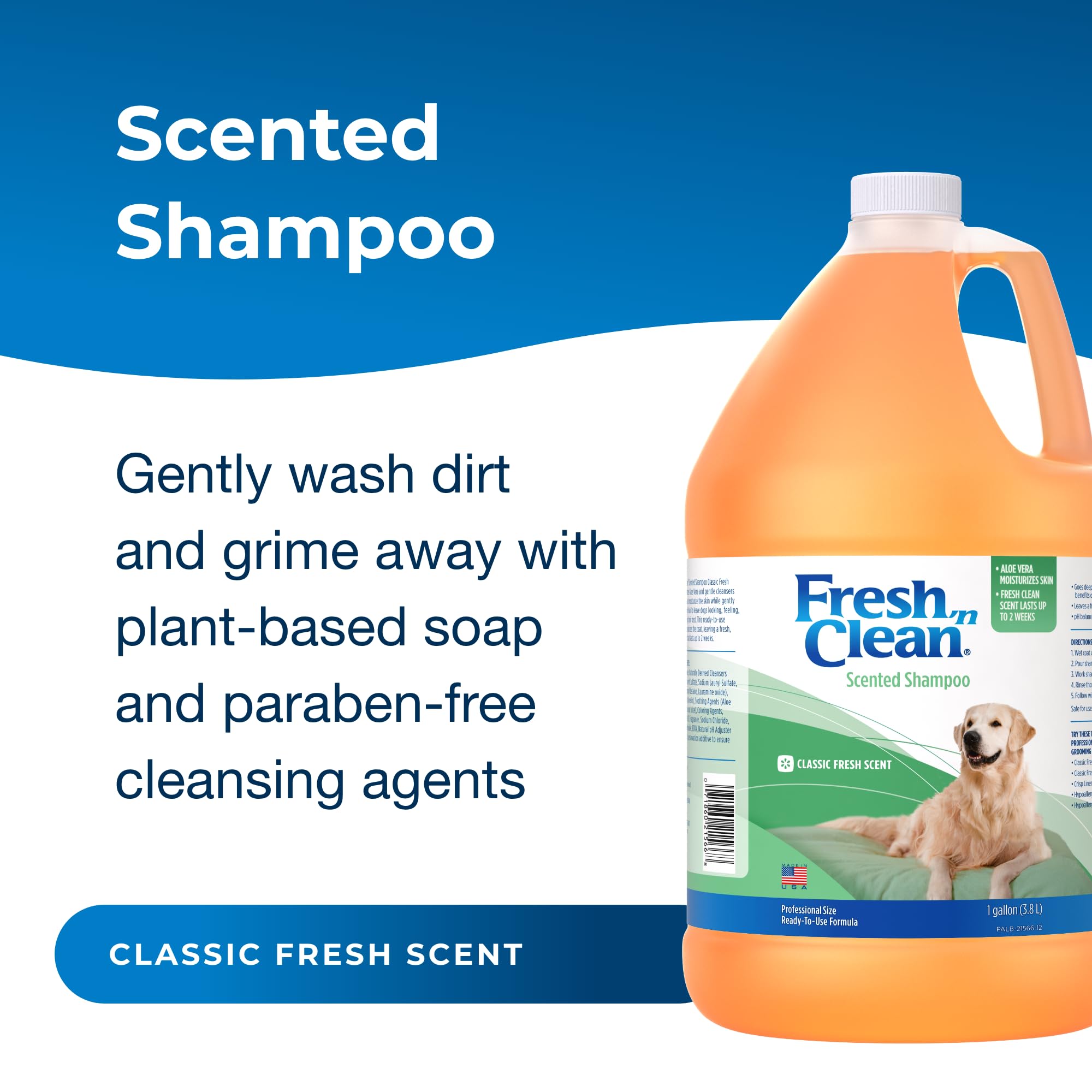 PetAg Classic Fresh scent on a dog coat for clean grooming.