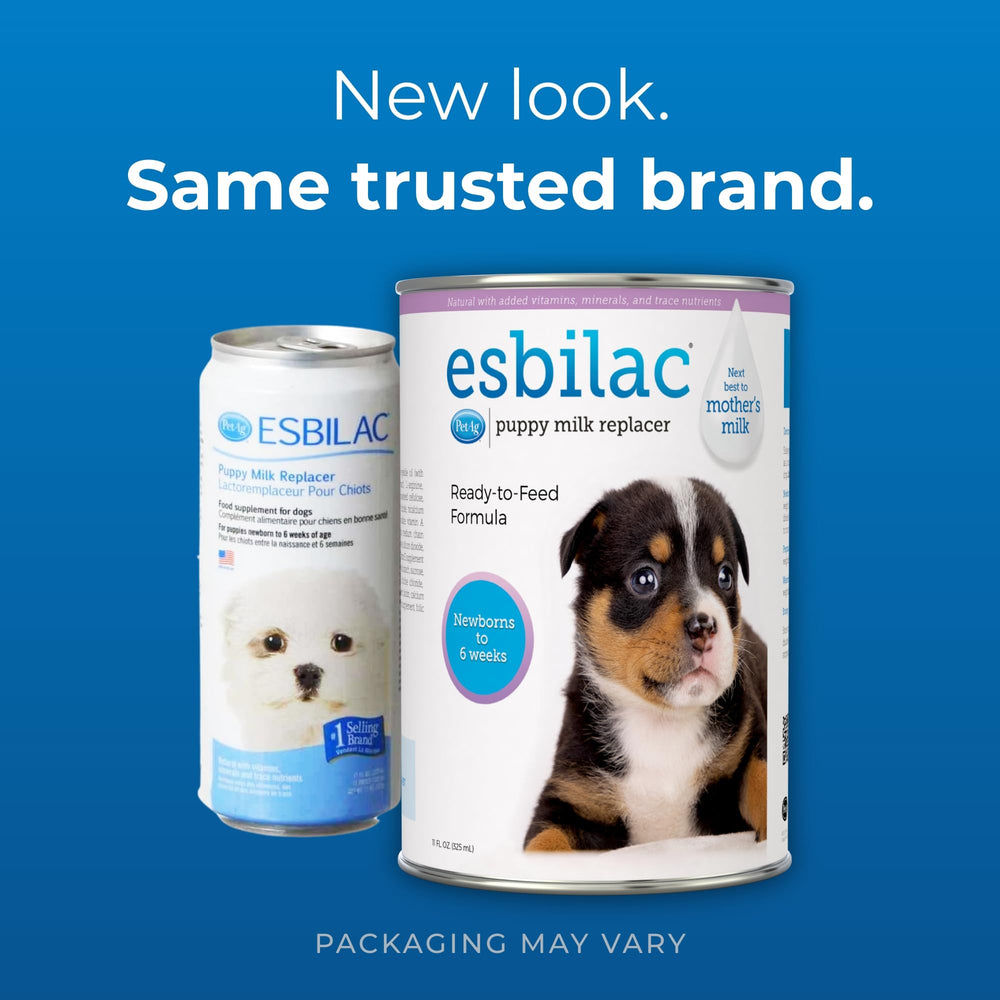 PetAg Esbilac 11oz bottle with label, ideal for orphaned puppies.