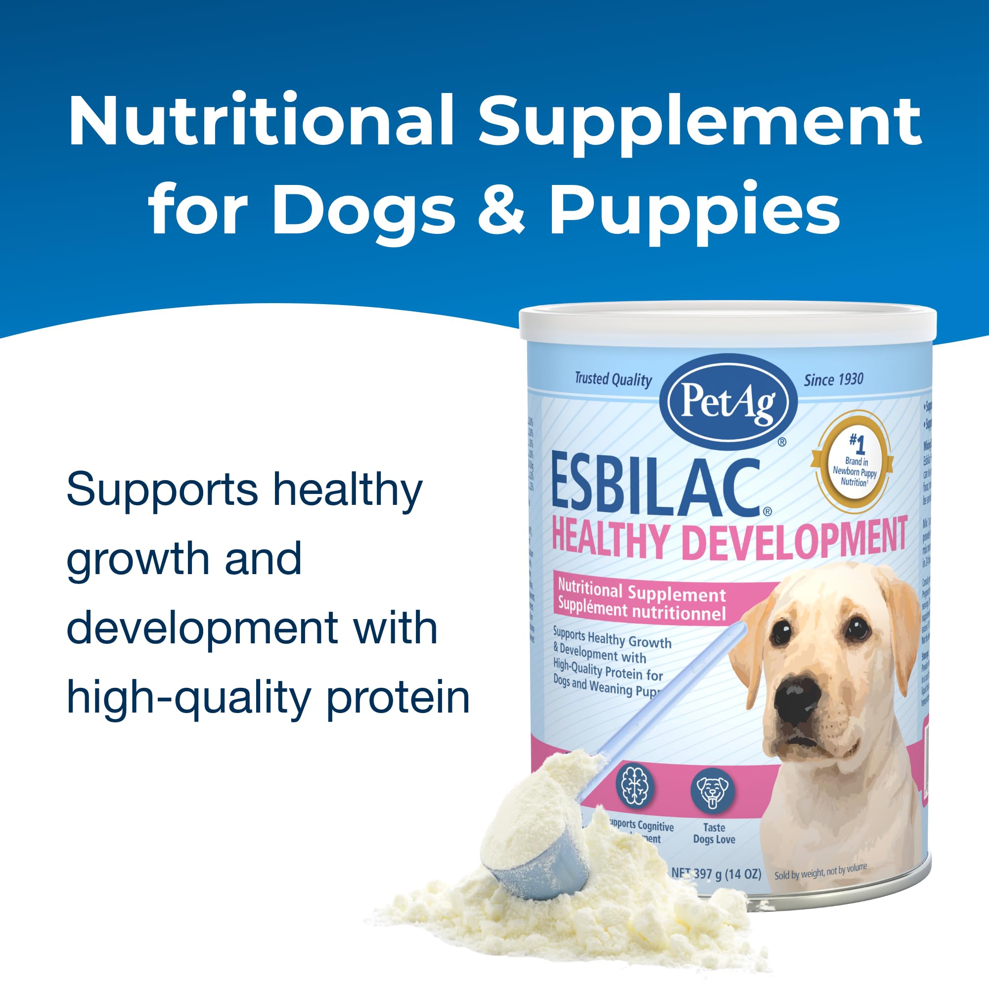 PetAg Esbilac 2nd Step powder blends easily with warm water