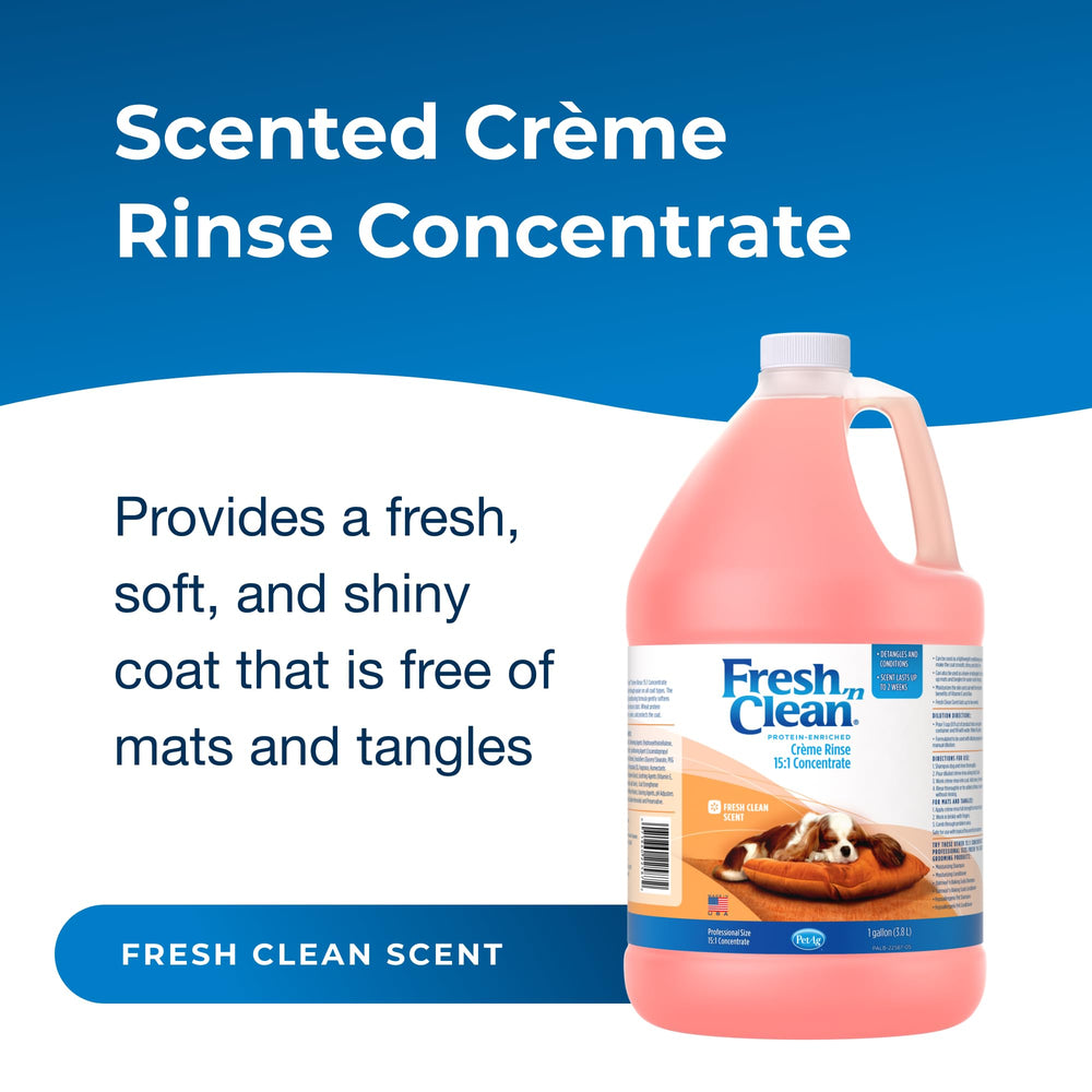 PetAg Creme Rinse being diluted for gentle grooming and coat care