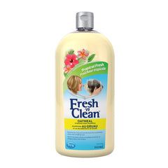 PetAg Fresh n Clean oatmeal shampoo bottle with Tropical Fresh scent for sensitive skin